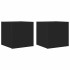 Muebles de salón de pared 2 uds negro 30,5x30x30