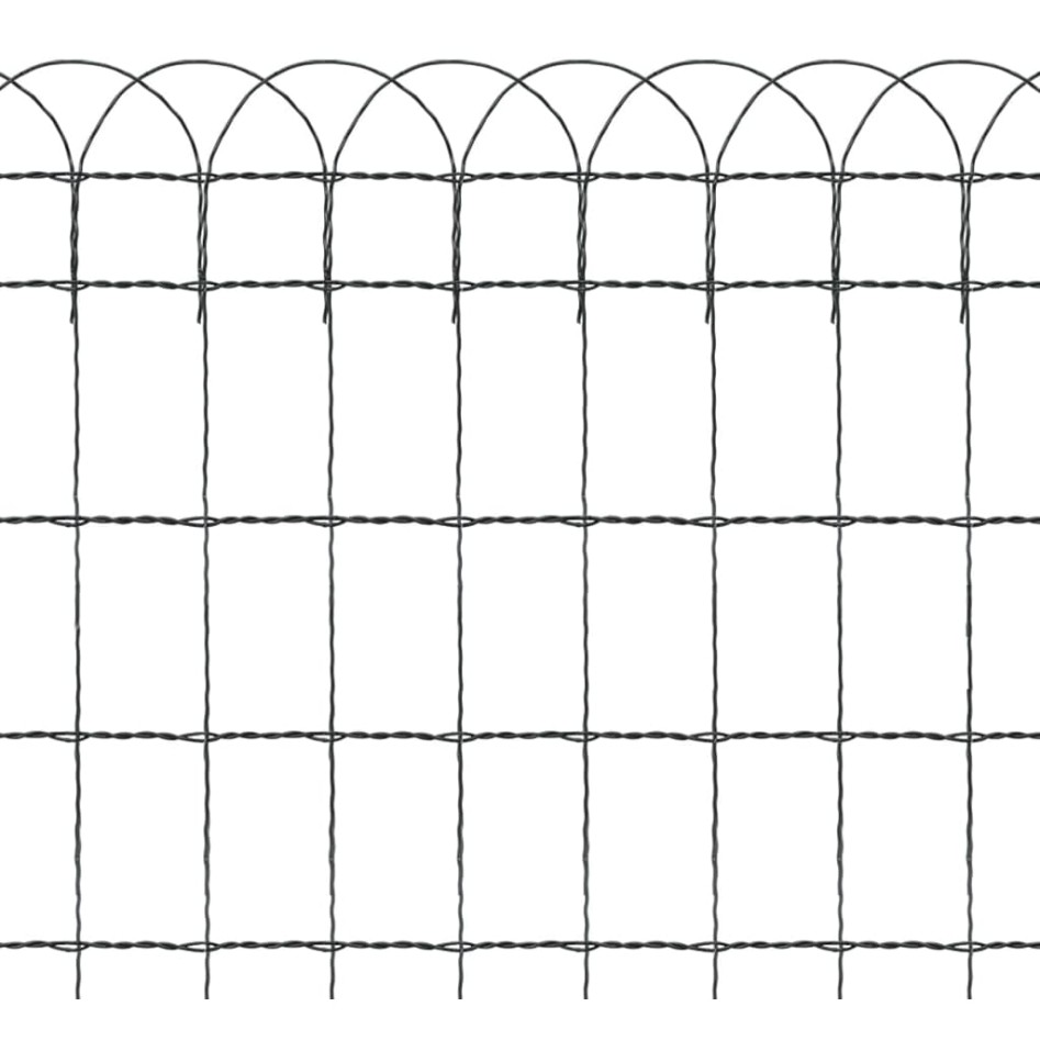 Cerca para césped de hierro recubierto en polvo 10x0,65