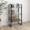 Estantería madera contrachapada gris Sonoma 80x30x105 cm