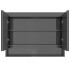 Armario de baño con espejo MDF gris brillante 80x15x60