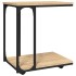 Mesa auxiliar con ruedas madera roble Sonoma 50x35x55,5