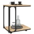 Mesa auxiliar con ruedas madera roble Sonoma 50x35x55,5