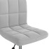 Silla de comedor giratoria de terciopelo gris