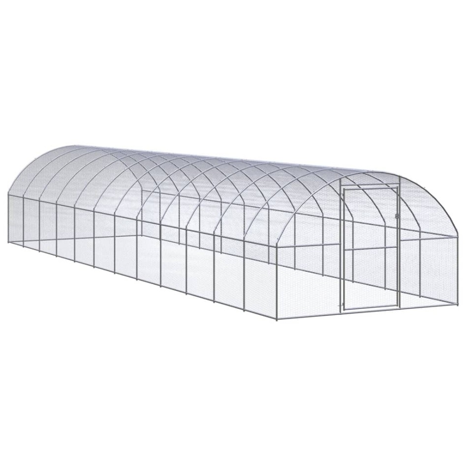 Gallinero de exterior de acero galvanizado 3x12x2
