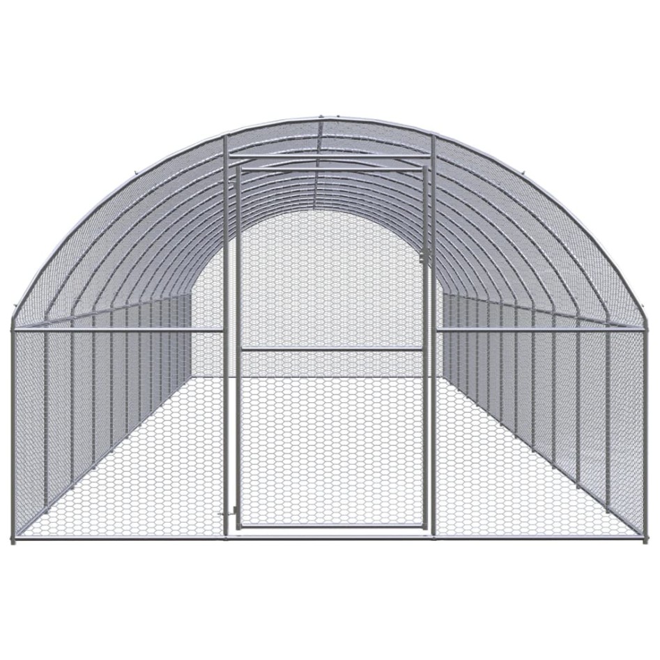 Gallinero de exterior de acero galvanizado 3x12x2
