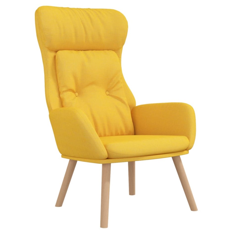Sillón de relax con taburete tela amarillo