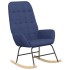 Sillón mecedora con taburete tela