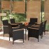 Juego de comedor de jardín 7 piezas con cojines