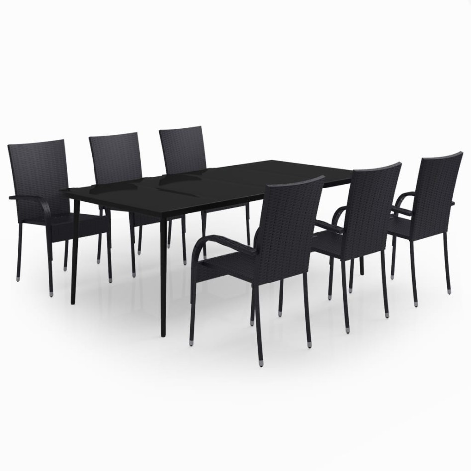 Juego de comedor para jardín 7 piezas