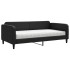 Sofá cama con colchón tela negro 100x200