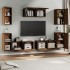 Set de muebles para TV 7 pzas madera contrachapada roble