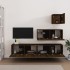 Set de muebles para TV 4 pzas madera contrachapada marrón