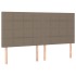 Cabeceros 4 unidades de tela gris taupe 100x5x78/88