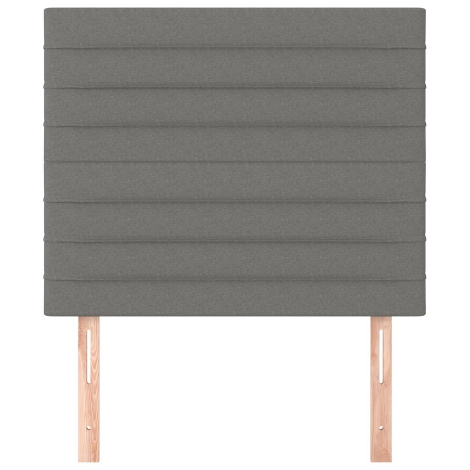 Cabeceros 2 unidades de tela gris oscuro 90x5x78/88