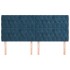 Cabeceros 4 unidades de terciopelo azul oscuro 90x7x78/88