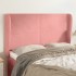 Cabecero con orejas de terciopelo rosa 147x23x118/128