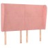 Cabecero con orejas de terciopelo rosa 147x23x118/128