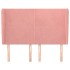 Cabecero con orejas de terciopelo rosa 147x23x118/128