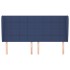 Cabecero con orejas de tela azul 163x23x118/128
