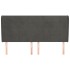 Cabecero con orejas de terciopelo gris claro 163x23x118/128
