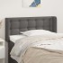 Cabecero de cuero sintético gris 93x16x78/88