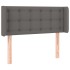 Cabecero de cuero sintético gris 93x16x78/88