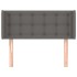 Cabecero de cuero sintético gris 93x16x78/88