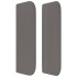 Cabecero de cuero sintético gris 93x16x78/88