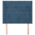 Cabecero con orejas de terciopelo azul oscuro 93x16x118/128