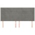 Cabecero con orejas de terciopelo gris claro 163x16x118/128
