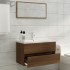 Mueble de baño con lavabo madera contrachapada marrón