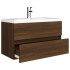 Mueble de baño con lavabo madera contrachapada marrón