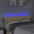 Cabecero con LED de tela color crema 144x5x78/88