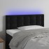 Cabecero con LED de terciopelo negro 90x5x78/88