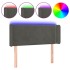 Cabecero con LED de terciopelo gris oscuro 103x16x78/88