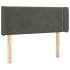 Cabecero con LED de terciopelo gris oscuro 103x16x78/88