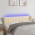 Cabecero con LED de tela crema 147x16x78/88
