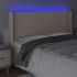 Cabecero con LED cuero sintético capuchino
