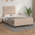 Estructura cama sin colchón cuero sintético capuchino