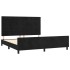 Estructura de cama sin colchón terciopelo negro 160x200