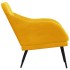 Sillón de terciopelo amarillo 63x76x80