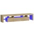 Mueble de TV con luces LED roble Sonoma 200x36,5x40