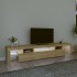 Mueble de TV con luces LED roble Sonoma 215x36,5x40