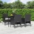 Juego de comedor de jardín 5 piezas con cojines