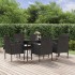 Set de comedor de jardín 7 pzas y cojines ratán sintético