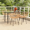 Juego de comedor de jardín 5 piezas ratán sintético