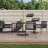 Set comedor jardín 5 pzas y cojines acero ratán sintético