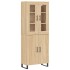 Aparador alto madera contrachapada color roble 69,5x34x180