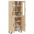 Aparador alto madera contrachapada color roble 69,5x34x180