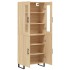 Aparador alto madera contrachapada color roble 69,5x34x180